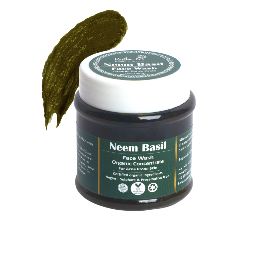 Anti Acne Organic Neem Basil Face Wash www.anythingvegan